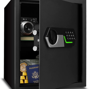 Cabinet Safe Box with Digital Keypad  Double Keys Security Money Lock Box for Home Hotel Office Business Jewelry Gun Cash