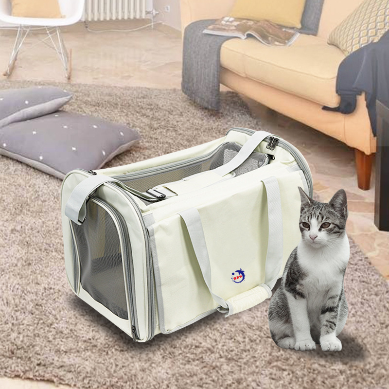 Portable Pet Bag One Shoulder Oxford Cloth Cat Bag Mesh Breathable Pet Travel Bag  Pet supplies