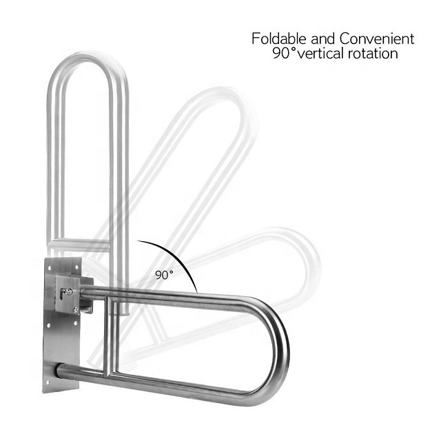 Folding Handicap Grab Bar Rail Toilet Handrails Bathroom Support Safety Rail Bathroom Accessories For Elderly Bariatric Disabled