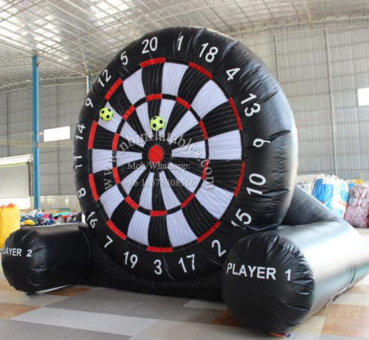 Giant Inflatable Football Soccer Dart Board, Inflatable Golf Targets, Inflatable Foot Dart Game with 6 balls