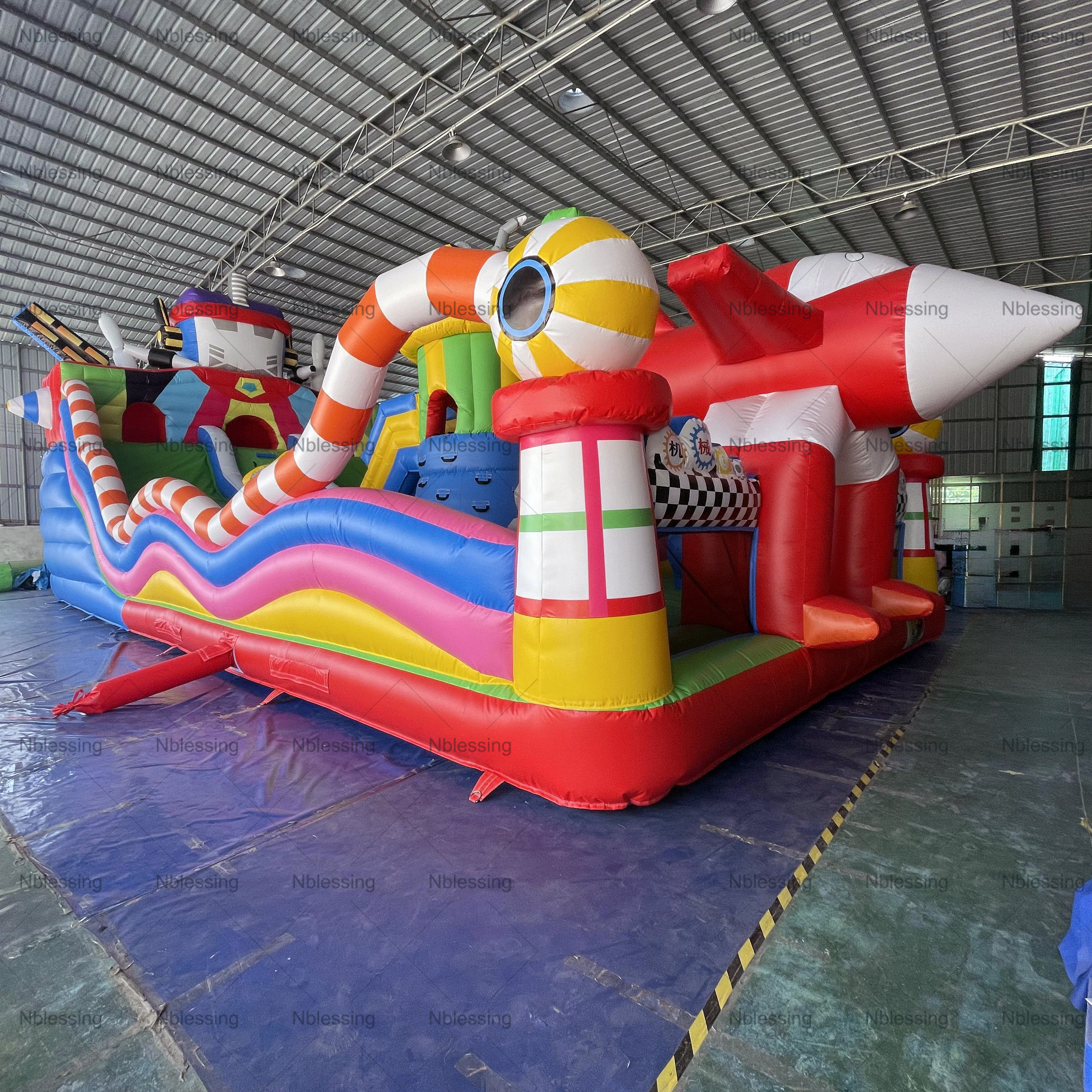 Commercial Inflatable Bouncy Bouncer Jumping Water Castle  Inflatable Bounce House With Slide For Sale