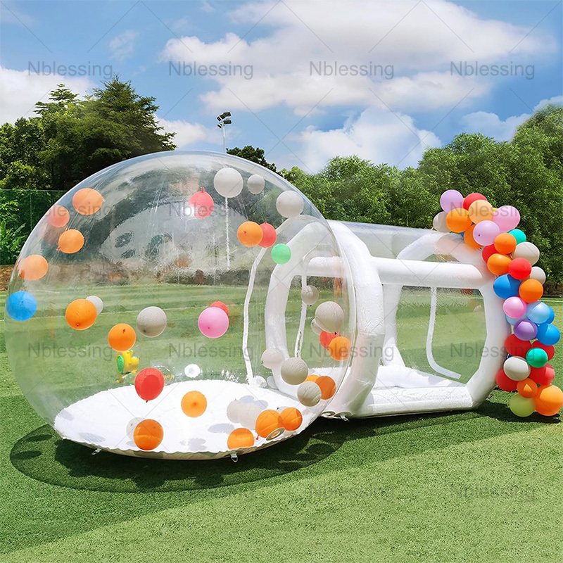 Party rental bubble balloon house with tunnel inflatable bubble balloons bounce  balloon bubble dome house