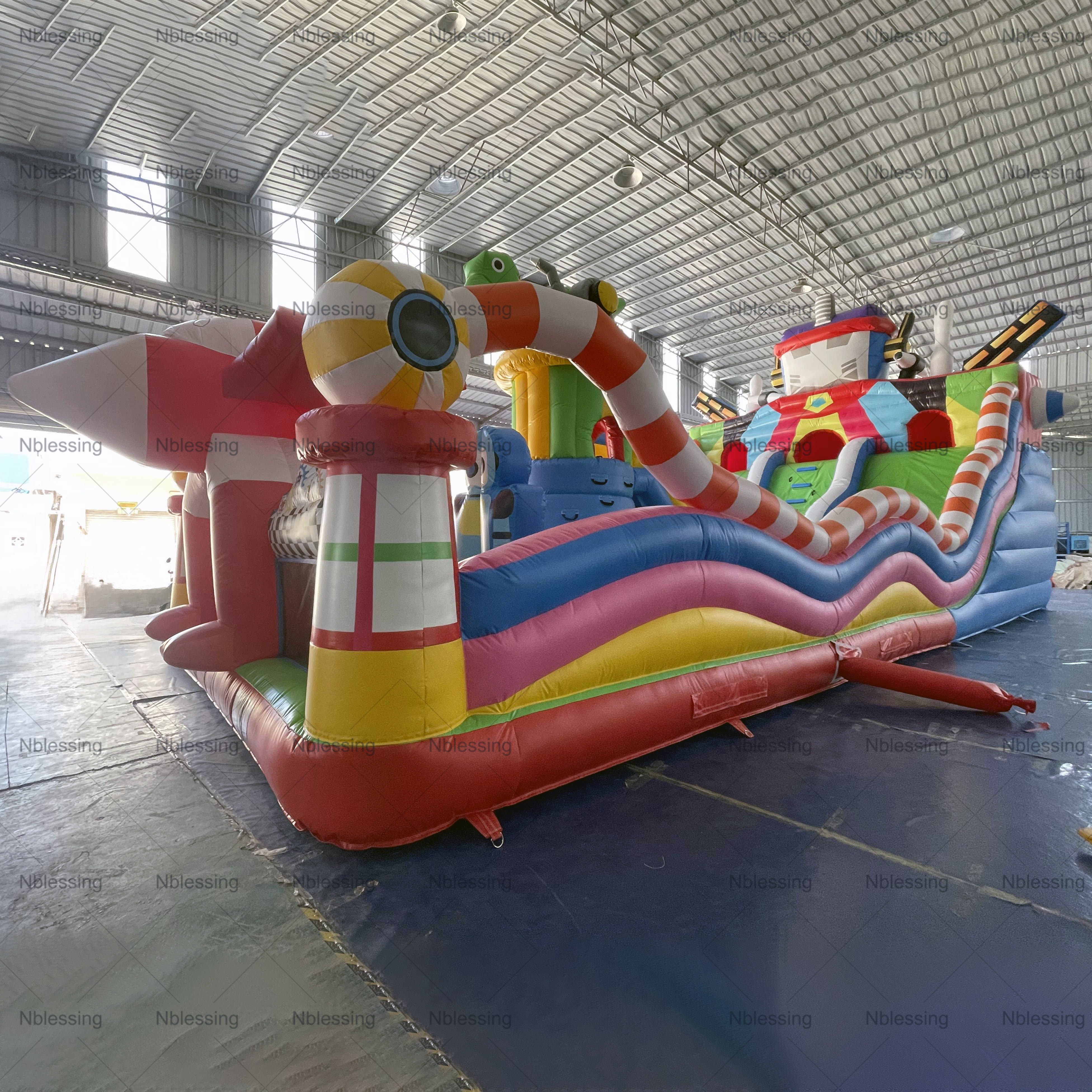 Commercial Inflatable Bouncy Bouncer Jumping Water Castle  Inflatable Bounce House With Slide For Sale