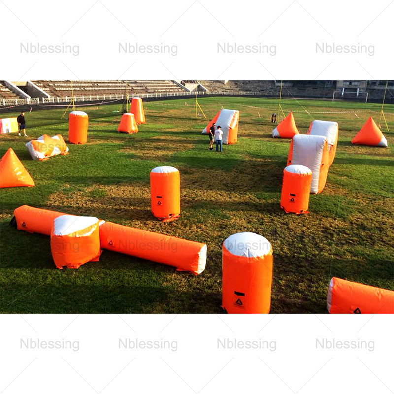 Outdoor Air Sealed Inflatable Paintball Bunker for Sport Team Training Inflatable Paintball Air Bunker