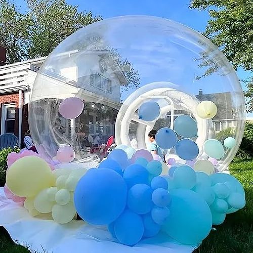 Outdoor Giant Transparent Inflatable Crystal Dome Bubble Tent Heated Inflatable Bubble Tent With Balloons