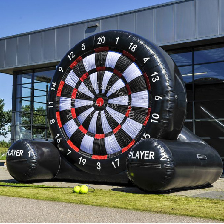 Giant Inflatable Football Soccer Dart Board, Inflatable Golf Targets, Inflatable Foot Dart Game with 6 balls