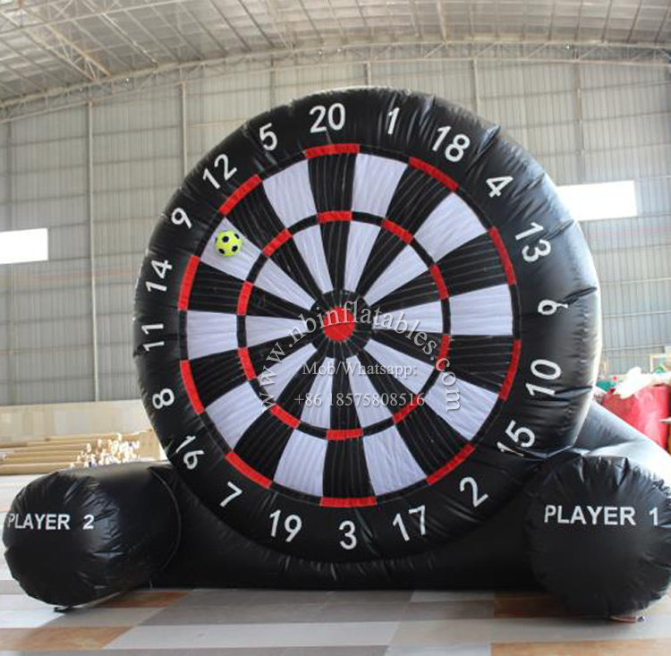 Giant Inflatable Football Soccer Dart Board, Inflatable Golf Targets, Inflatable Foot Dart Game with 6 balls