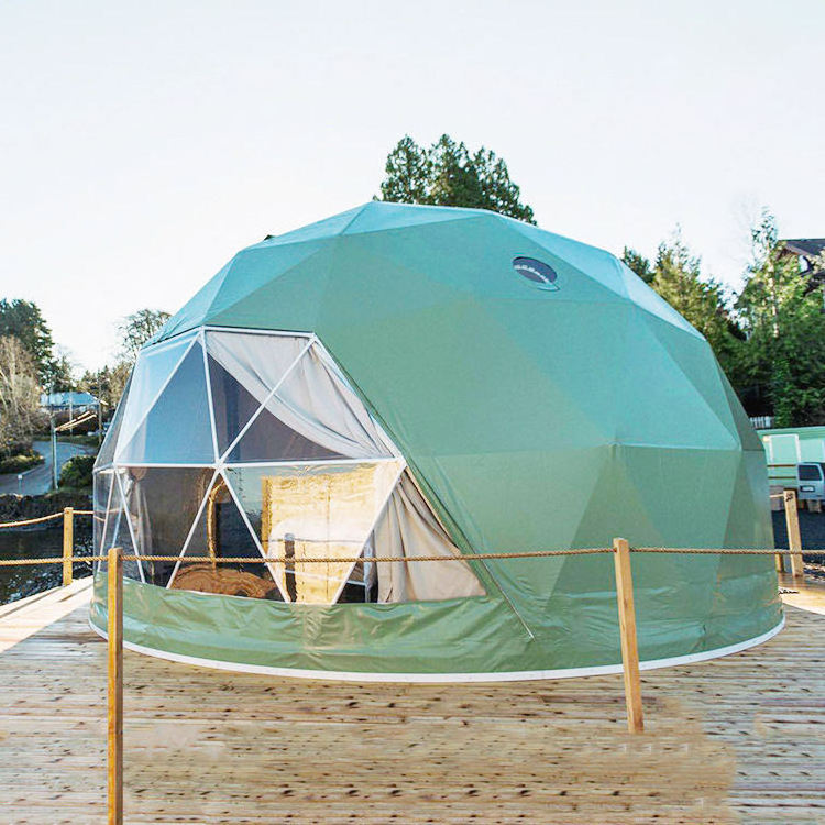 Colourful Dome House Shaped Half Sphere Geodesic Tent Hotel Dome Tent Luxury Glamping Round Circle Dome Tent