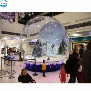 Factory high-quality customized Christmas decoration giant inflatable snow globe, customize background printing globe