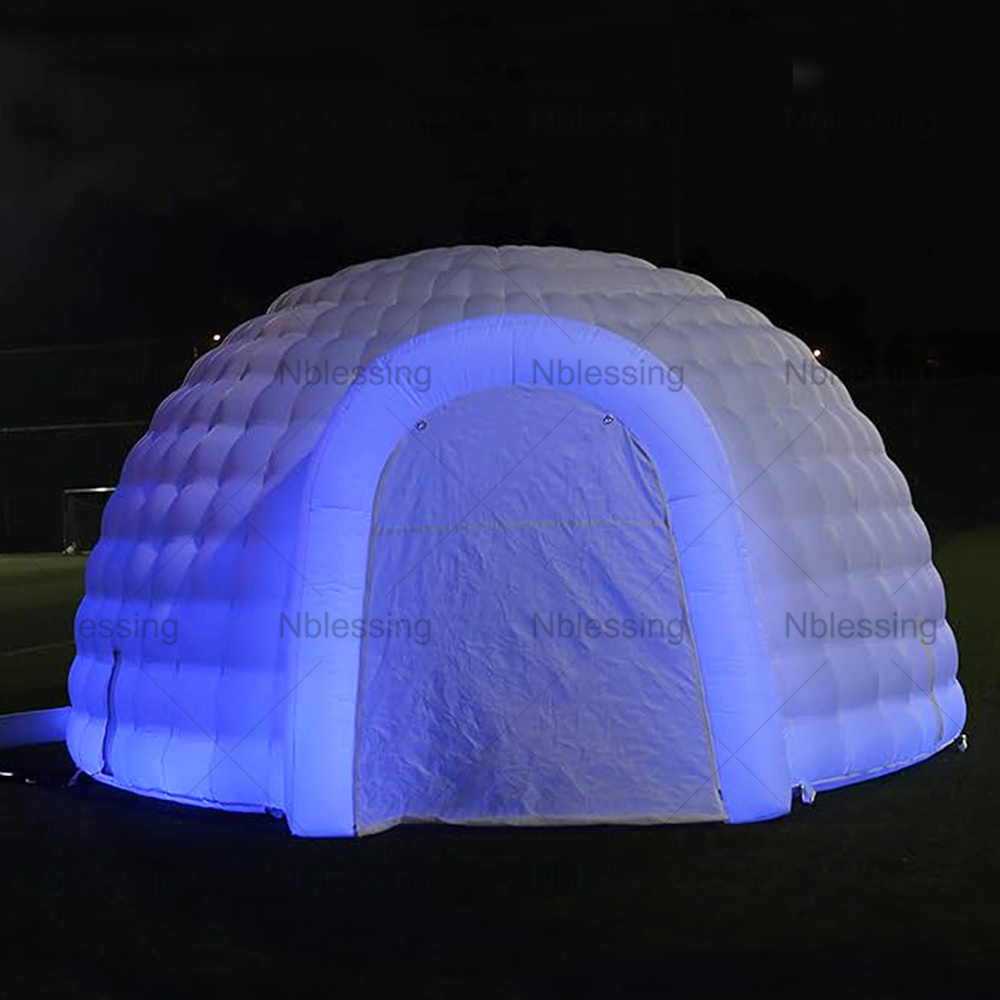 Outdoor Durable Inflatable LED Dome Tent Lighting Igloo Tent with Remote Controls for Party or Rental