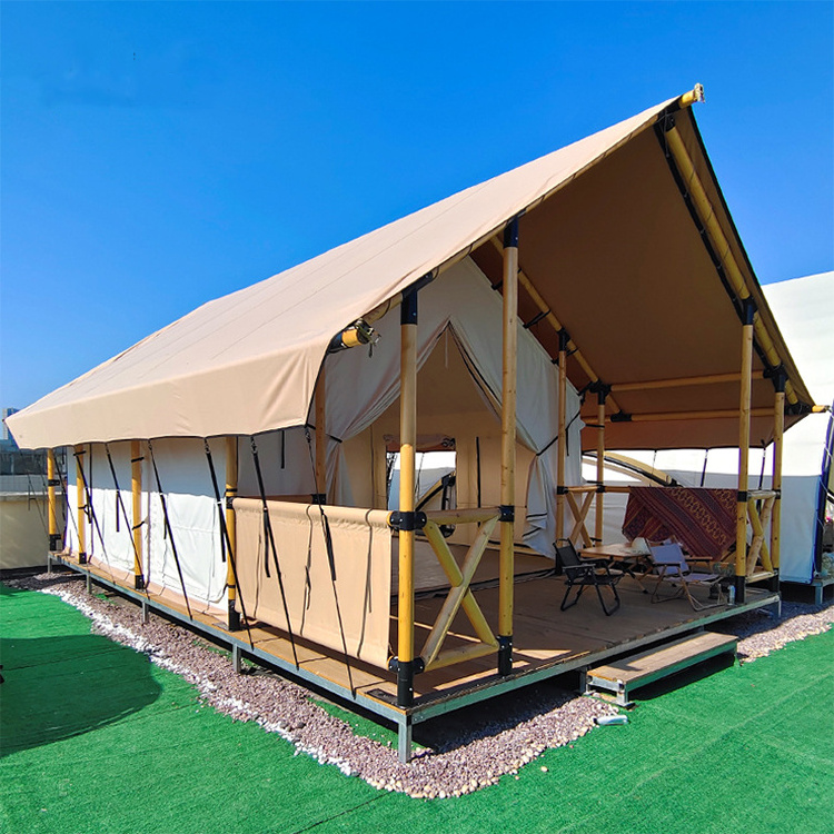 Supplier Customized Outdoor Waterproof Luxury Safari Tent Canvas Glamping Tent Luxury Hotel Tent