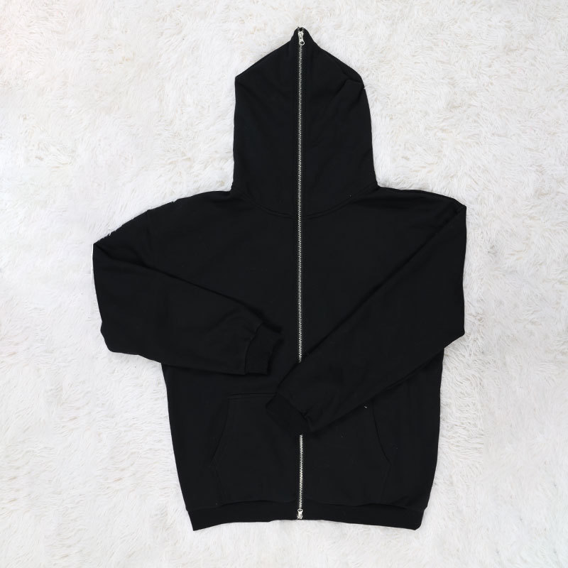 OEM Over Face Full Zip Up Custom Logo Pullover Blank Hoodie