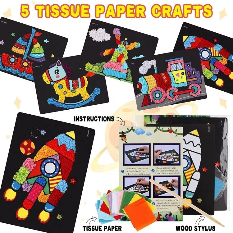 Organized Toddler Craft Box Fun Art Supplies for Creative Paste Toys