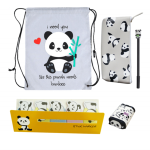 Popular school stationery set panda stationery gift