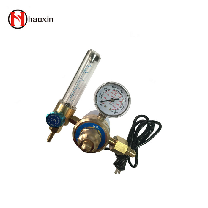 Good quality 110v and 220v co2 regulator with heaterfor brass