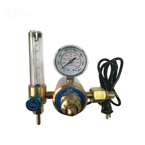 Good quality 110v and 220v co2 regulator with heaterfor brass