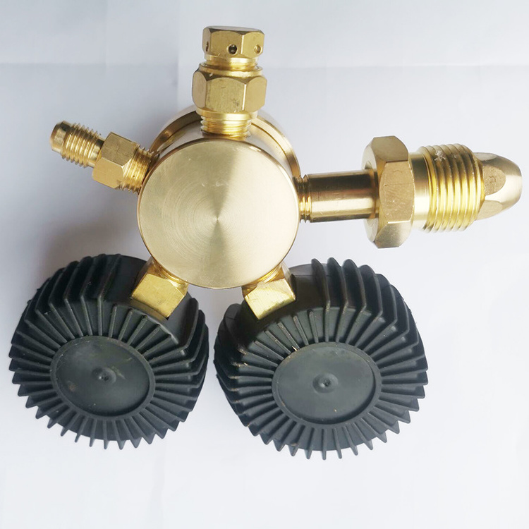 Full brass ultra high pressure gas nitrogen regulator with 180bar gauge