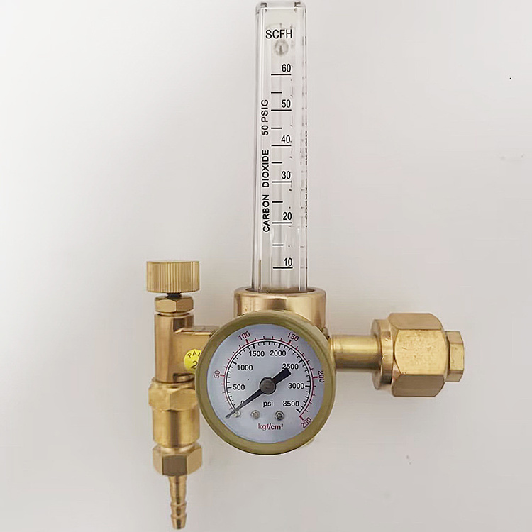 60SCFH co2 tank carbon dioxide gas high pressure gauge regulator with solenoid valve