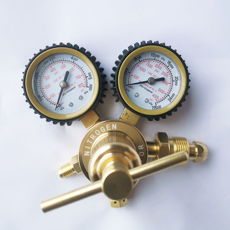 Full brass ultra high pressure gas nitrogen regulator with 180bar gauge