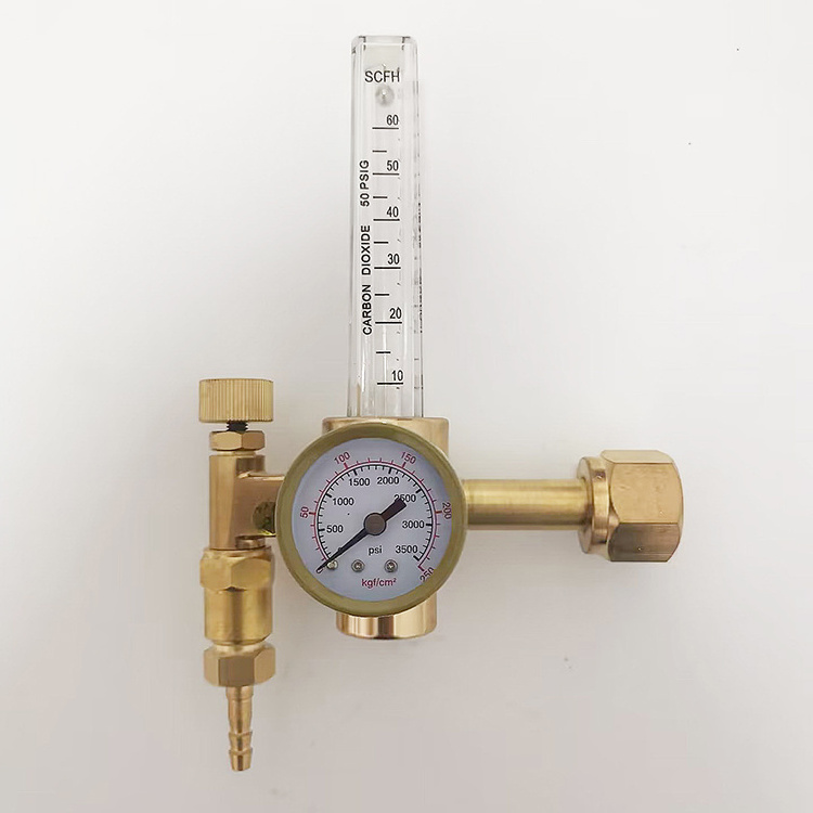 60SCFH co2 tank carbon dioxide gas high pressure gauge regulator with solenoid valve