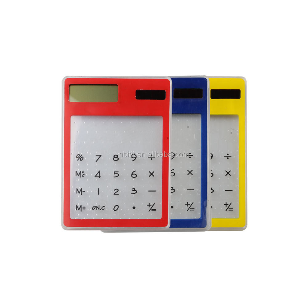 Small Size Rubber Calculator  Flat Square Flexible Folded Rubber Soft Silicone Calculator