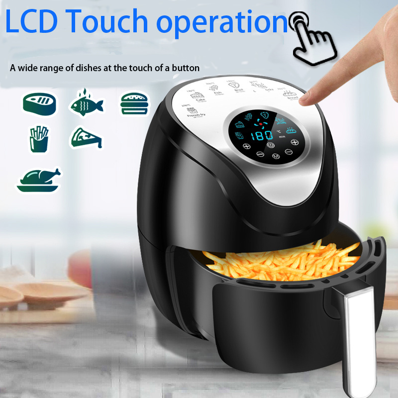 LCD Touch Screen No Oil 6.0L Air Fryers Smart Air Deep Fryers Wholesale Electric Digital Air Fryer pressure cooker