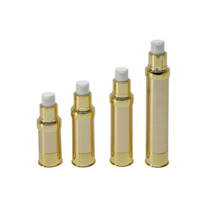 Exclusive luxury  10ml 15ml 20ml 30ml Gold Cosmetic Vacuum Airless Lotion Cream Pump Bottle for skincare Serum Cream