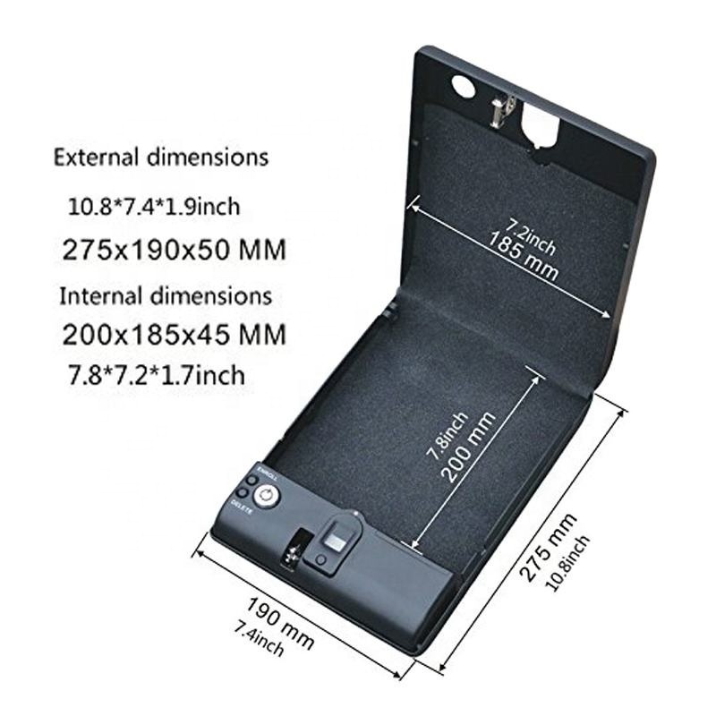 Gun Safe with Fingerprint Identification and Biometric Lock