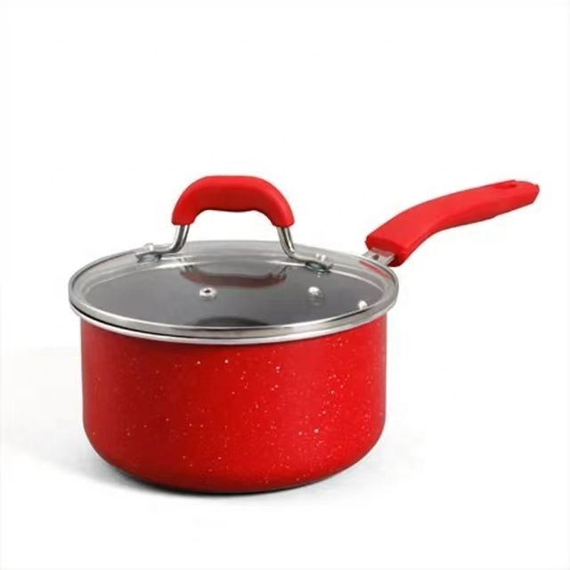 10pcs Pan Set Non Stick Cookware Aluminum Sauce pan Frying Pan Milk Pot Casserole Non Stick Lacquer Enamel Painting