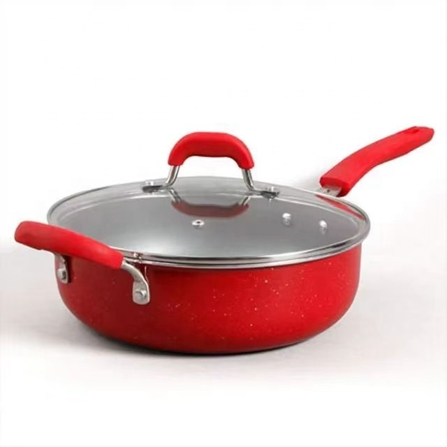 10pcs Pan Set Non Stick Cookware Aluminum Sauce pan Frying Pan Milk Pot Casserole Non Stick Lacquer Enamel Painting