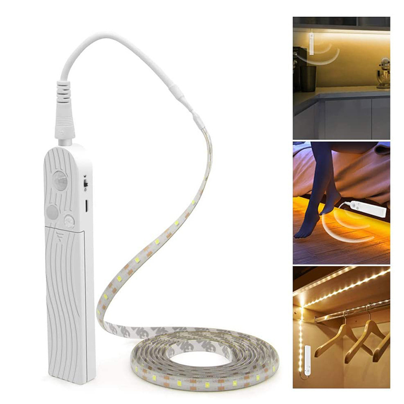 LED Strip Light With PIR Motion Sensor Use For Wardrobe Kitchen Lighting Cupboard Closet Bed Room Smart LED Strip Lights