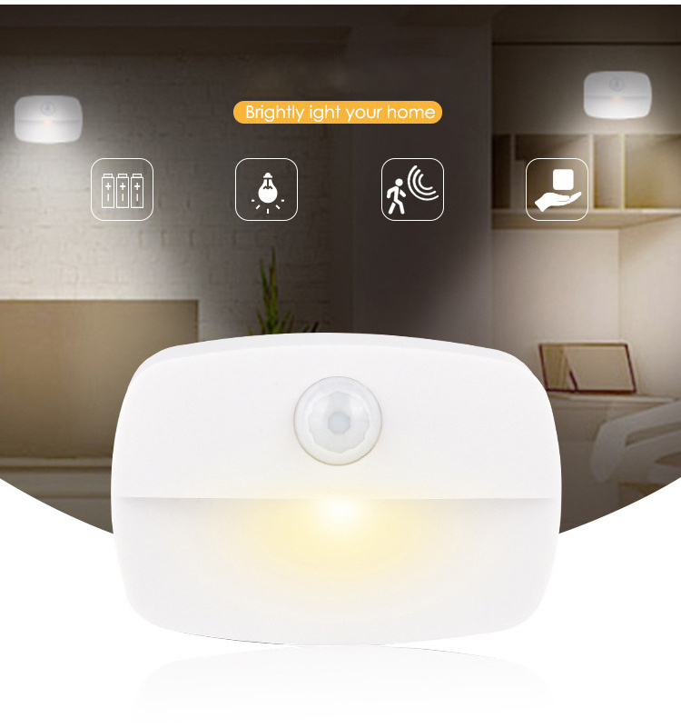 Home Lighting Battery Operated Mini Sensor LED Night Light Motion Sensor Closet Light