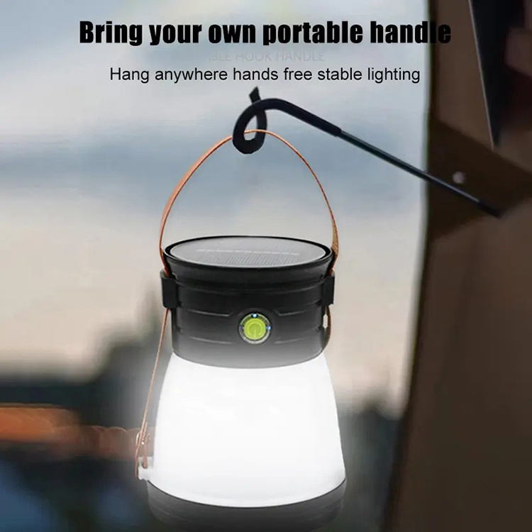 Multifunctional Camping Lamp Outdoor Tent Light Emergency USB Power Bank Function Portable Solar Camping Light