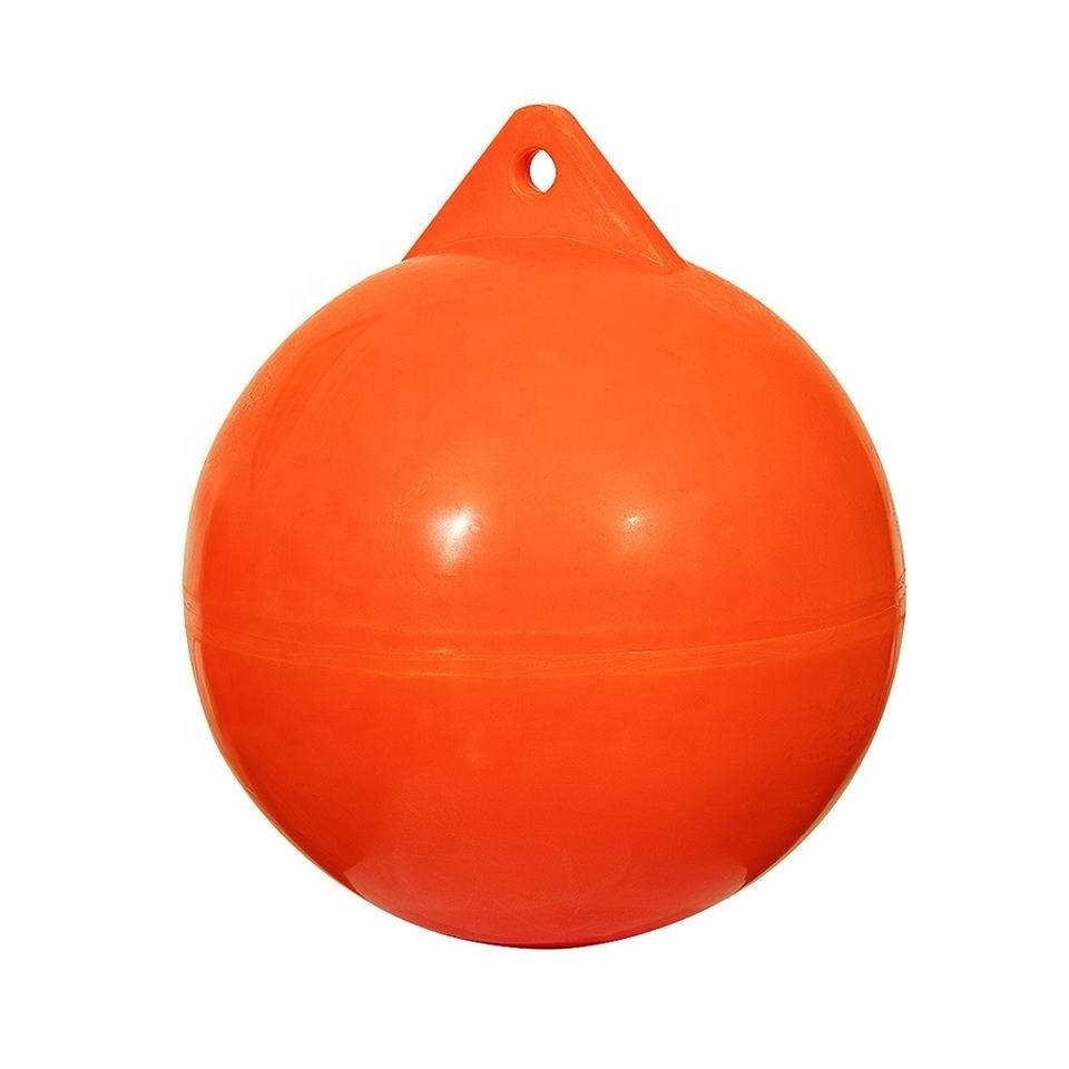 Water surface observation point mooring buoy filled with foam floats plastic marine buoy floating ball