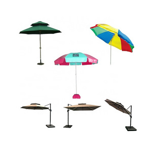 Hot Sale Striped Cheap Custom Logo Print Promotional Outdoor Parasol Beach Umbrella