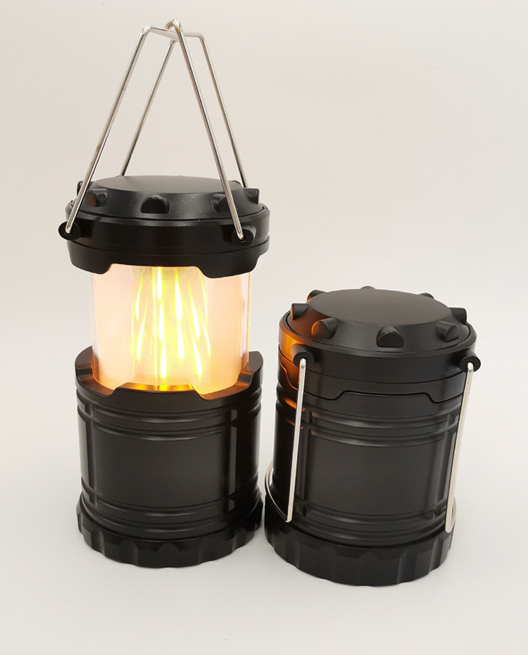 Portable LED Flame Camping Lantern Flashlights