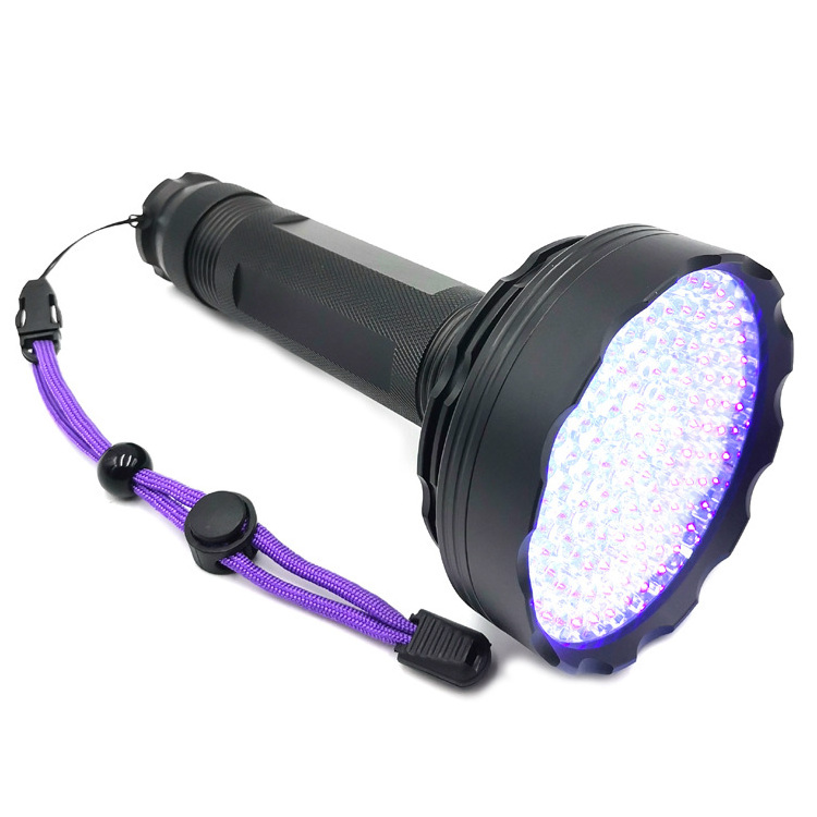 New Arrival Aluminium Black Light 395nm UV Wand 128 Led Scorpion UV Led Torch Handheld UV Flashlight