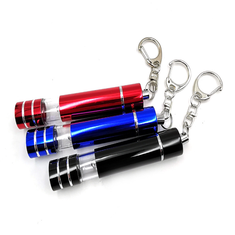 Best Aluminium promotion small mini keyring torch telescopic led keychain flashlight