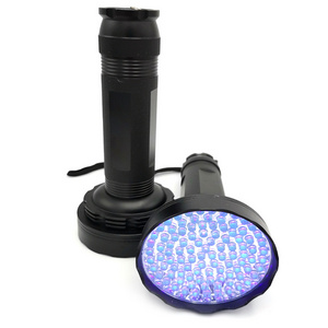 NEW Hot selling Aluminium 365nm 395nm UV Wand Black Light Flashlight 100 LED Blacklight 100 LED UV flashlight