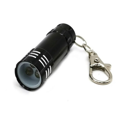 Custom Mini 3 LED Light Key Chain Flashlight 365nm Small Keychain Flash Light Portable Bright Torch