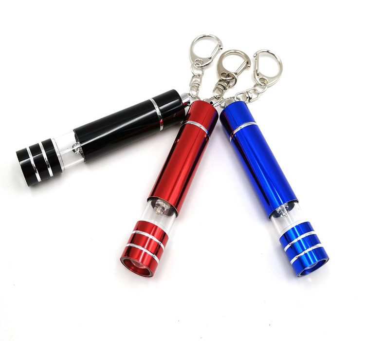 Best Aluminium promotion small mini keyring torch telescopic led keychain flashlight