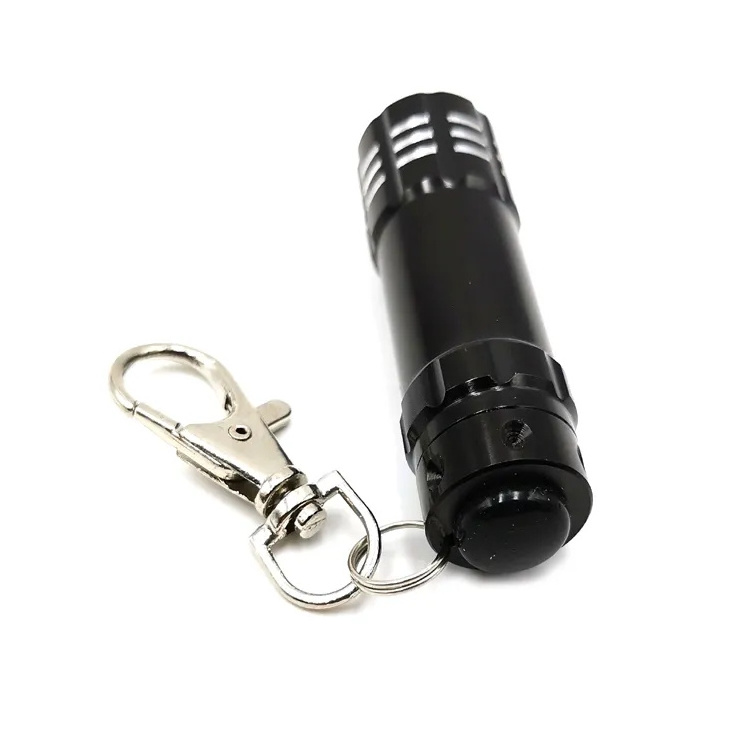 Custom Mini 3 LED Light Key Chain Flashlight 365nm Small Keychain Flash Light Portable Bright Torch