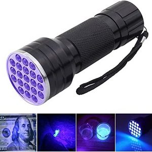 UV 21 LED Flashlight Mini Blacklight Aluminum Torch Light Lamp Detector for Dogs Pet Stains Bed Bugs Scorpions UV Flashlight