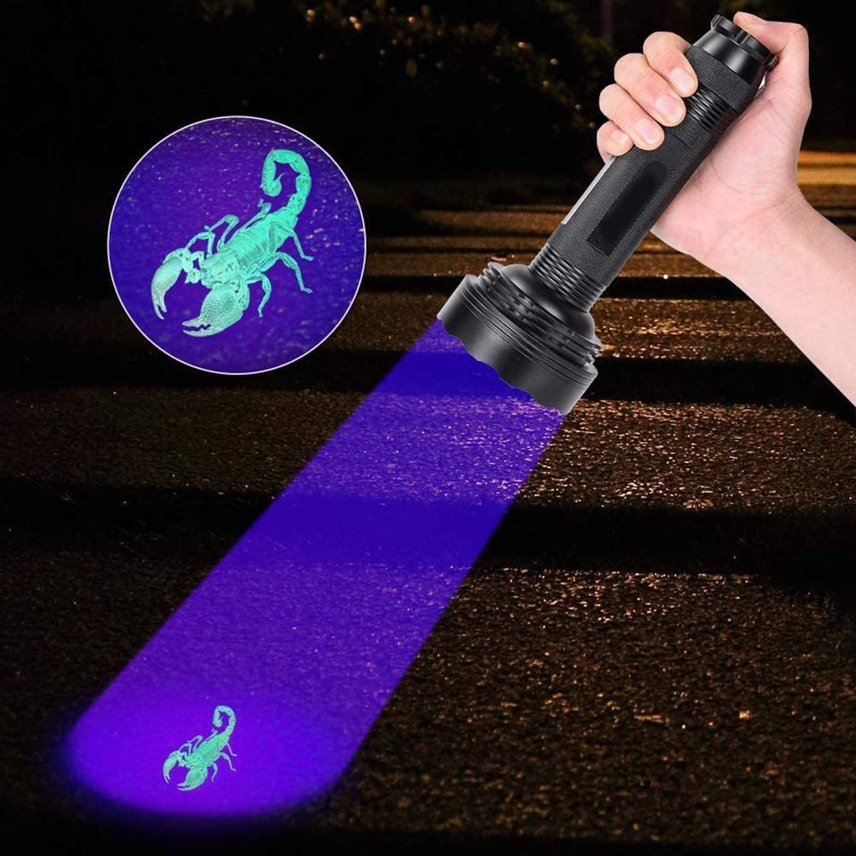 18watt Aluminium Ultraviolet Detector 395nm Blacklight Purple Light 100 LED UV Flashlight 100 LED UV Torch