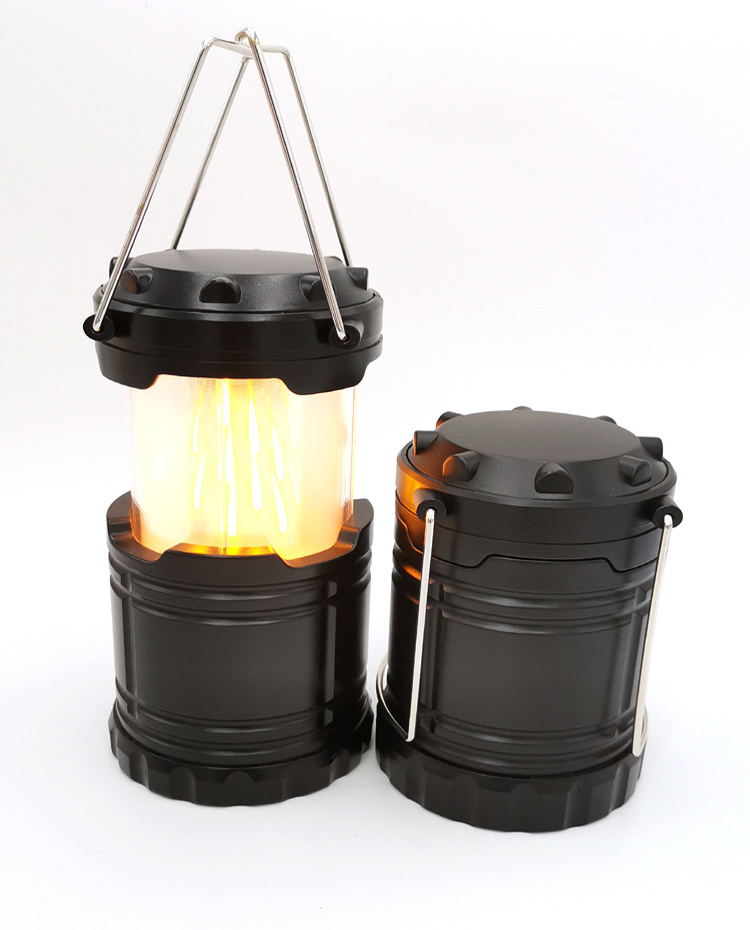 with 3 AAA Batteries Portable LED flame Camping Lantern camping light