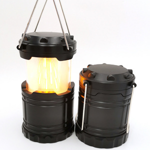 with 3 AAA Batteries Portable LED flame Camping Lantern camping light