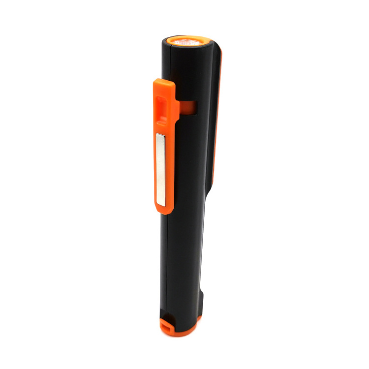 USB Rechargeable magnetic cob led work light torch 3watt PEN clip flashlight