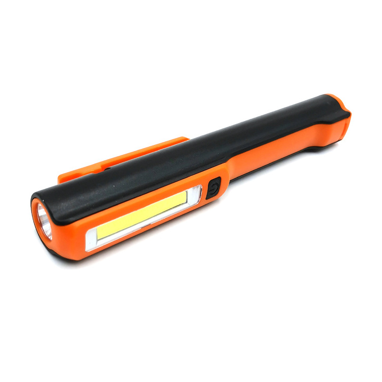 USB Rechargeable magnetic cob led work light torch 3watt PEN clip flashlight