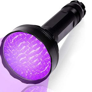 High Quality 395nm Ultraviolet Flashlight Ultra Bright 128 LED Professional Handheld  Detector for Dog Urine UV Torch Light