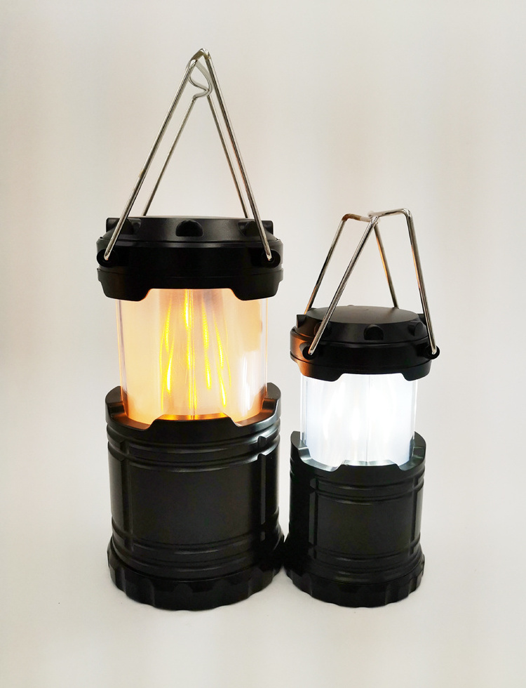 Portable LED Flame Camping Lantern Flashlights